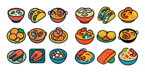 Seafood Icon Collection
