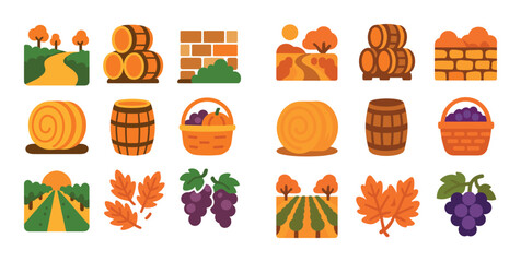 Autumn Vineyard Icons