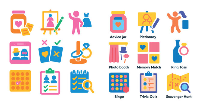 Bridal Shower Games Grid