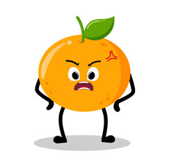 Cute Hand Drawn Orange Angry