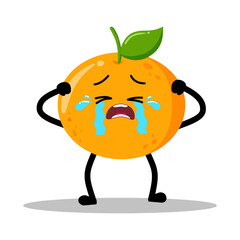 Cute Hand Drawn orange crying out loud