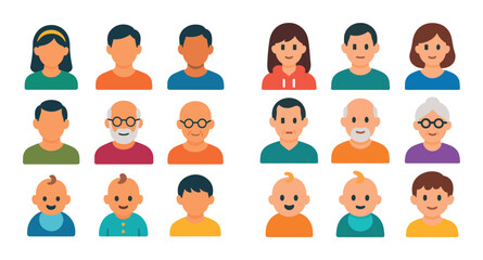 Colorful Age Group Icons