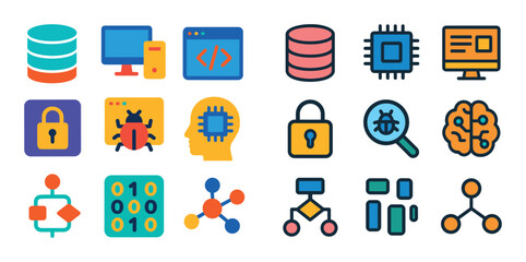 Colorful Tech Icons
