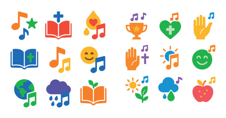 Colorful Hymn Icons