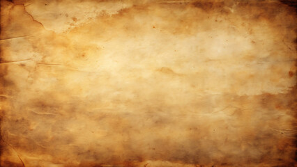 Fototapeta premium Aged brown paper texture background with creases and stains, vintage style