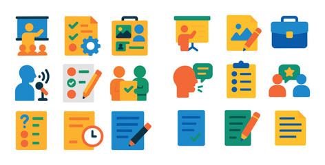 Obraz premium Assessment Icons Grid