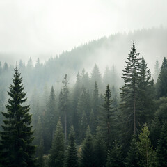 Foggy Pine Forest 