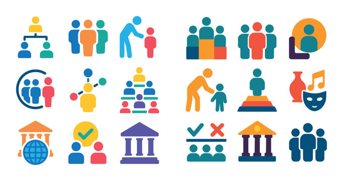 Sociology Icons Grid