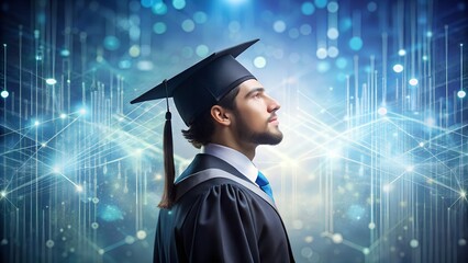 young man in graduation cap