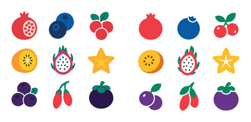Colorful Superfruit Icons