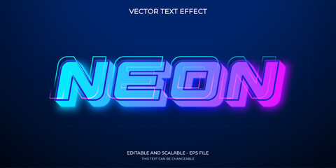 Cyberpunk Neon Text Effect 3D Editable Typography Design