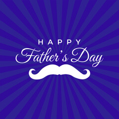Fathers Day Greeting Card Design with Mustache