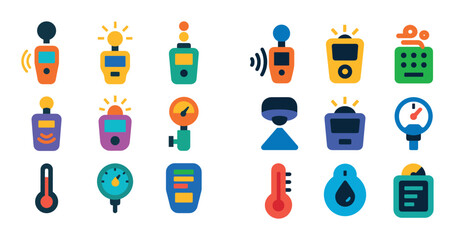 Fototapeta premium Colorful Sensor Icons
