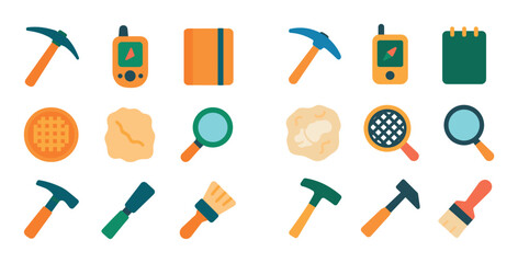 Obraz premium Paleontology Tools Icons
