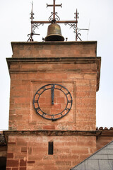 Bell tower of St. Andrew's church in Villanueva de Los Infantes town