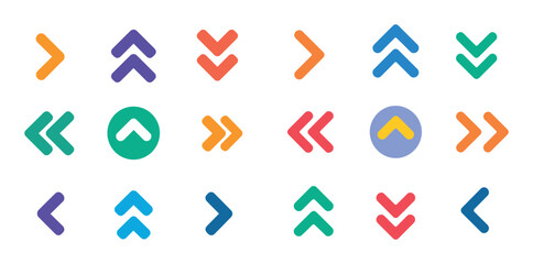 Colorful Chevron Icons
