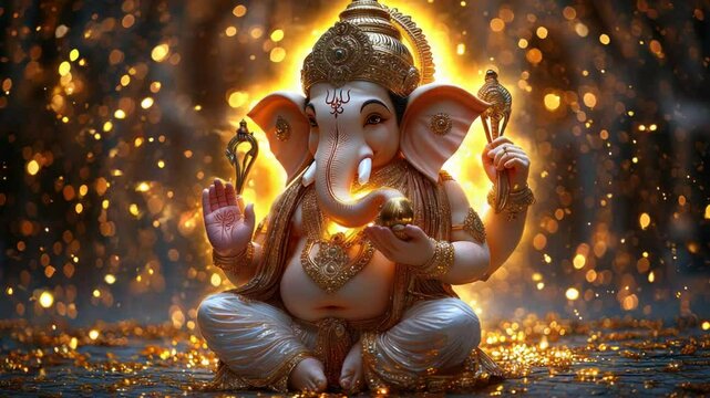 Golden Ganesh Deity