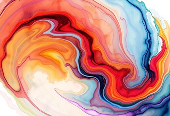 Abstract swirling watercolor dollar sign, vibrant hues, dynamic movement,  graphic,  design
