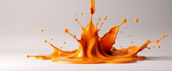 Abstract vector graphics of coffee and tea splashes falling flat,  messy,  flat