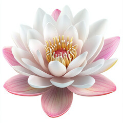 close up of Water Lily extract on white background