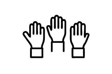 Fototapeta premium Work Gloves icon set icon set line art and outline vector icon