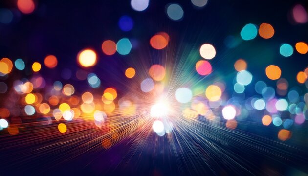 colorful light points in motion blurry animated party spots background moving lights out of focus