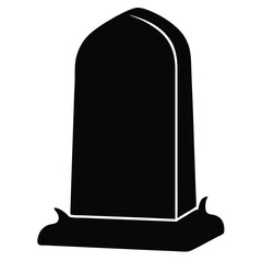 Tombstone Silhouette Simple Black Gravestone Illustration