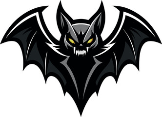 Modern Bat Logo – Abstract Night Animal Icon for Company Branding