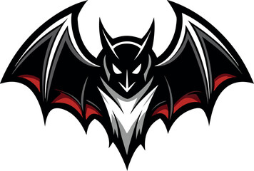 Modern Bat Logo – Abstract Night Animal Icon for Company Branding