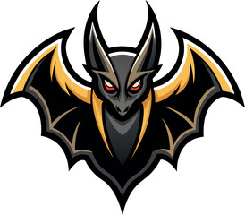 Modern Bat Logo – Abstract Night Animal Icon for Company Branding