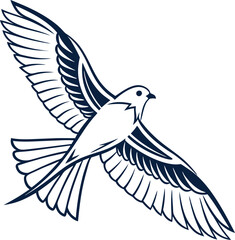 Modern Bird Logo Design – Elegant Animal Symbol for Company Identity