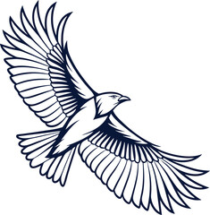 Modern Bird Logo Design – Elegant Animal Symbol for Company Identity