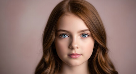 Naklejka premium Portrait of a young beautiful woman