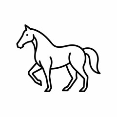 Fototapeta premium Horse outline isolated on white background