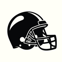 Vintage American football helmet vector. Hand drawn football helmet illustration on white background