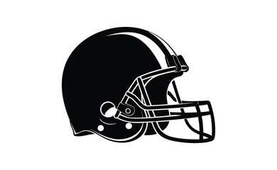 Vintage American football helmet vector. Hand drawn football helmet illustration on white background