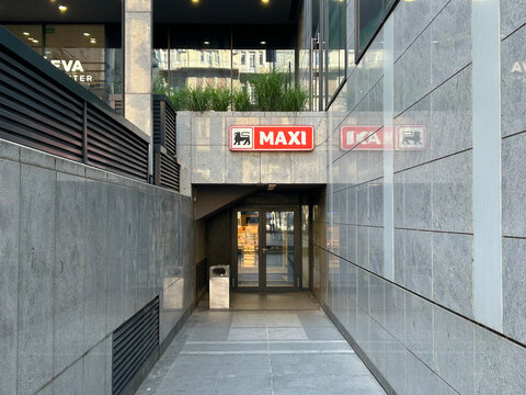 Belgrade, Serbia &ndash; June 21, 2025 &ndash; Maxi grocery store Delhaize Chain