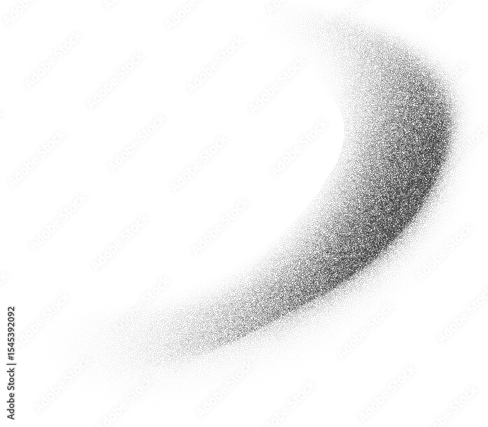 Poster dotted gradient with pattern of grain noise. abstract stipple shape of paint brushstroke. dusty char