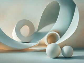 Modern abstract art sculpture