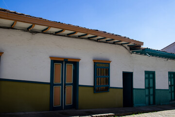 Beautiful streets of the Heritage Town of Jerico located in the Department of Antioquia in Colombia.