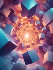 Colorful abstract light shapes