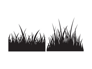 Silhouette grass vector illustration isolated on white background