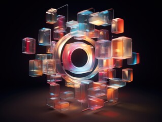 Colorful geometric abstract art