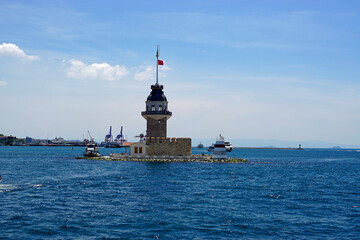 maidens tower at the bosphorus in istanbul