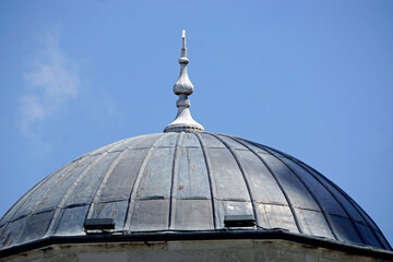close up of sultan ahmet mosque in istanbul