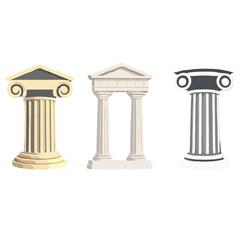 Fototapeta premium Simple, Iconical Greek Structure Collumns