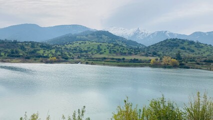 lake and mountains