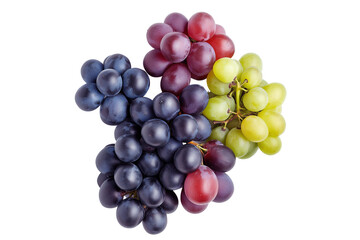 Fototapeta premium A selection of Kyoho grapes, isolated on a transparent background