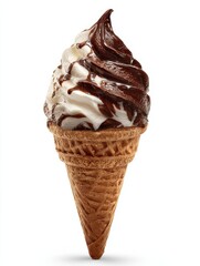Sweet Vanilla Cone with Rich Chocolate