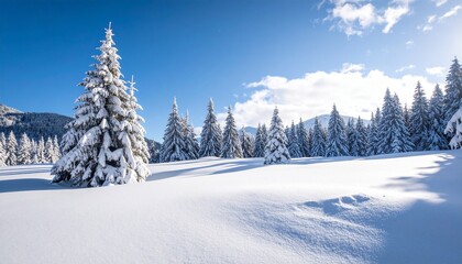 snow covered trees